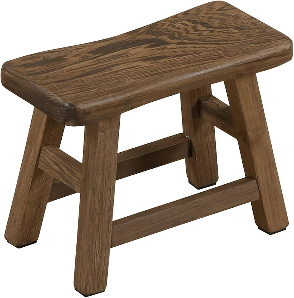 Rustic Wooden Step Stool, Sturdy Step Small Bench, Solid Wood Tiny Step Stool for Kids Adult Foot... | Amazon (US)