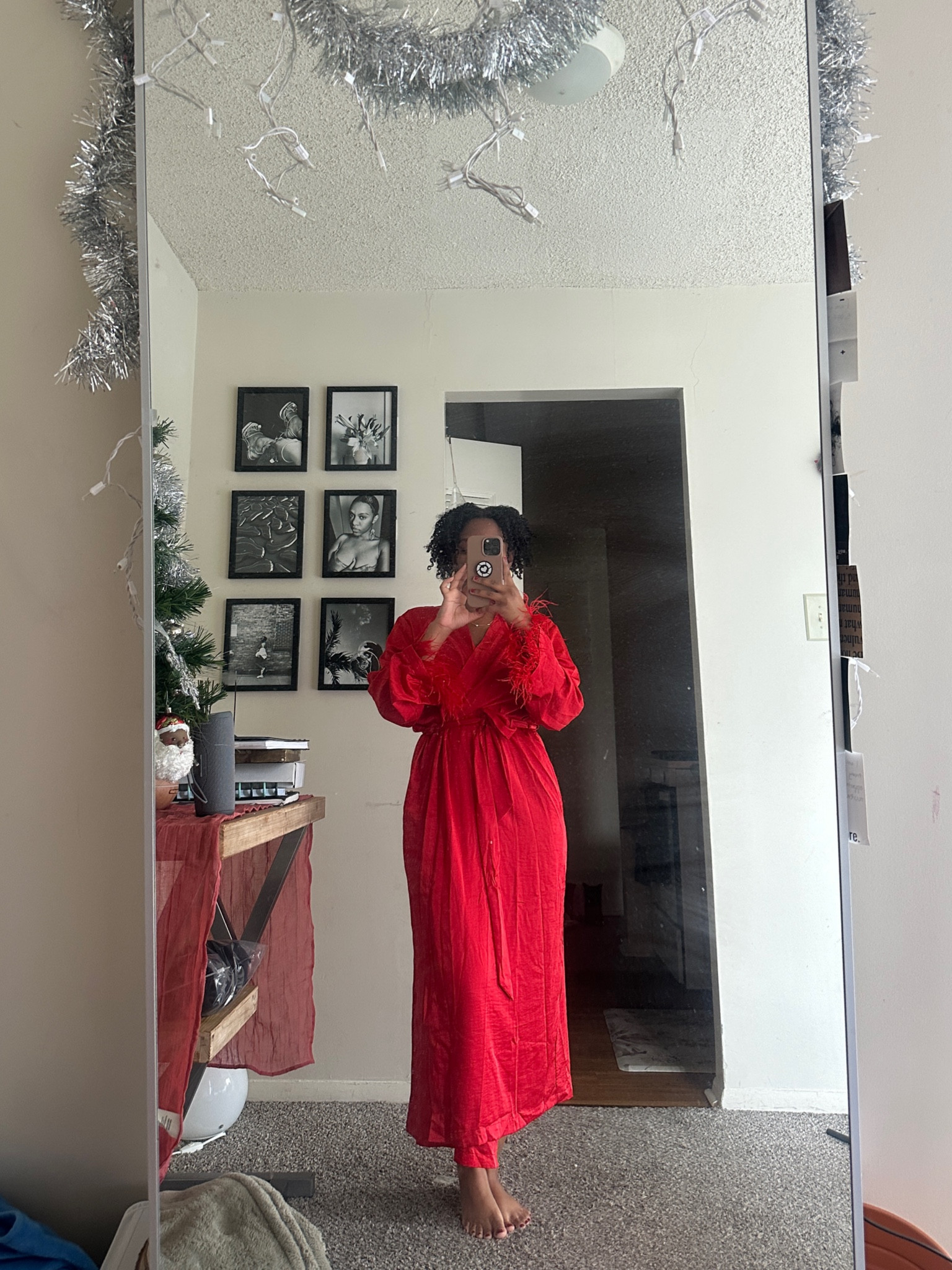 This long red robe with feathers is so cute!! 

#LTKSeasonal #LTKHoliday #LTKGiftGuide