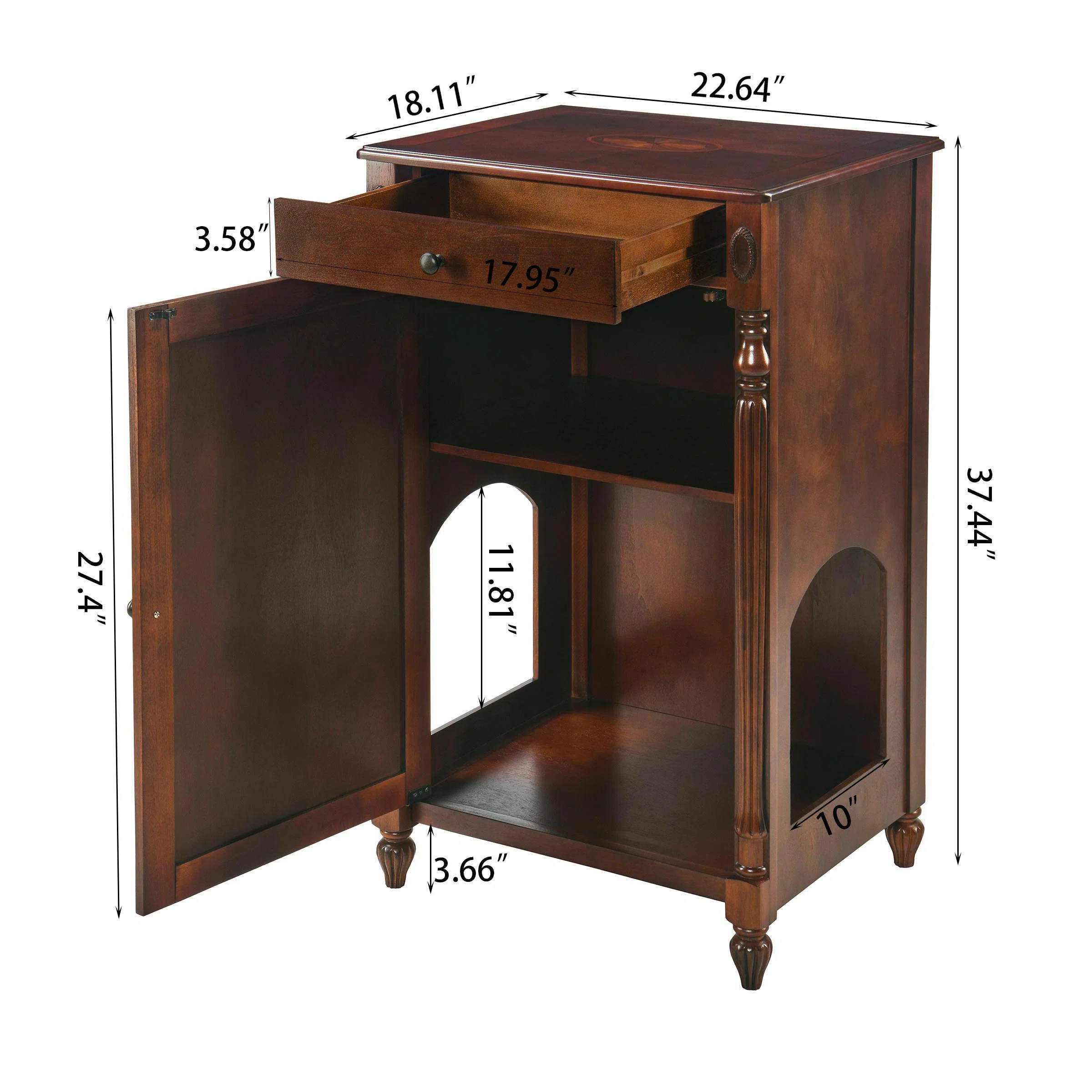 Enclosure End Table With Shutter Door | Wayfair North America