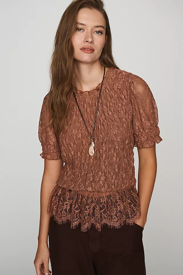 Lace Peplum Top | Anthropologie (US)