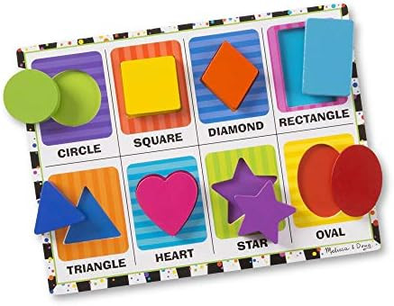 Melissa & Doug Shapes Wooden Chunky Puzzle (8 pcs) | Amazon (US)