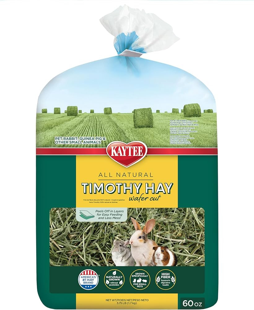 Kaytee Wafer Cut Timothy Hay for Rabbit & Guinea Pigs, 60 Ounce | Amazon (US)