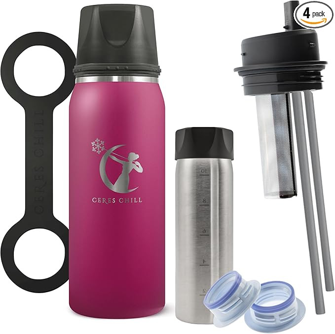 CERES CHILL OG Breastmilk Chiller Bundle with Straw Lid & Infuser – 12–34oz Portable Breast M... | Amazon (US)
