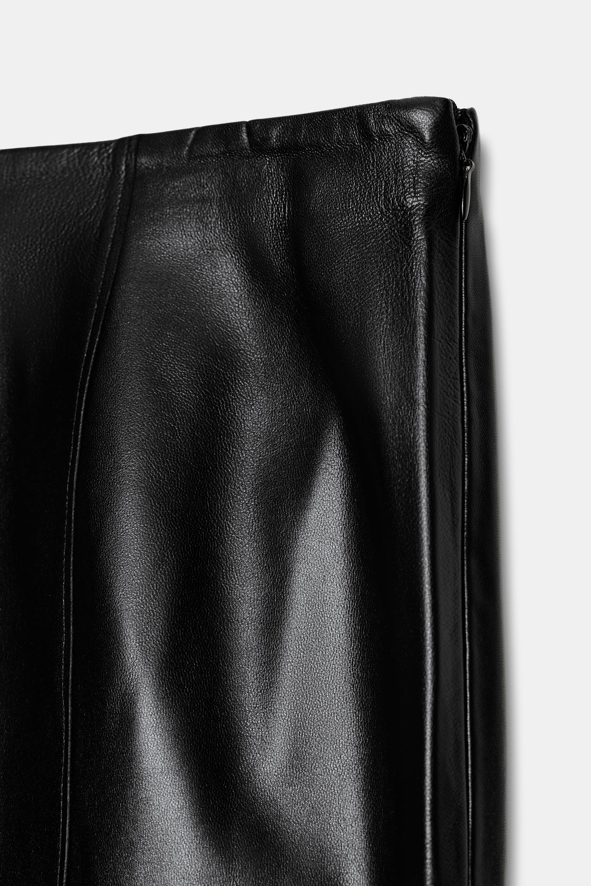 ZW COLLECTION LIMITED EDITION 100% LEATHER SKIRT | Zara UK