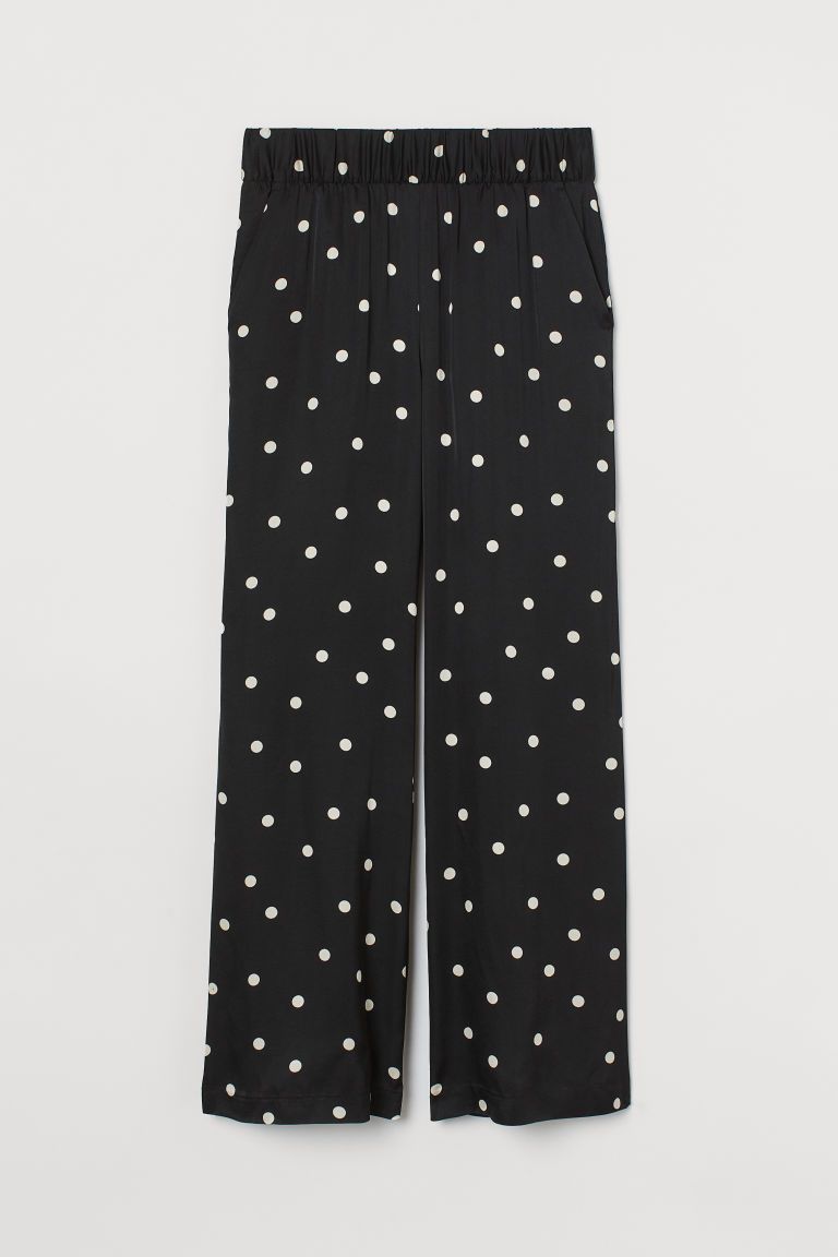 H & M - Patterned Pants - Black | H&M (US)