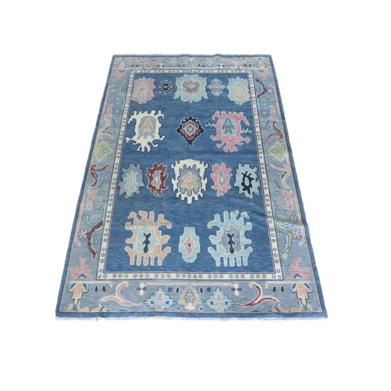 One-of-a-Kind 6' X 9'3" Wool Area Rug in Denim Blue | Wayfair North America