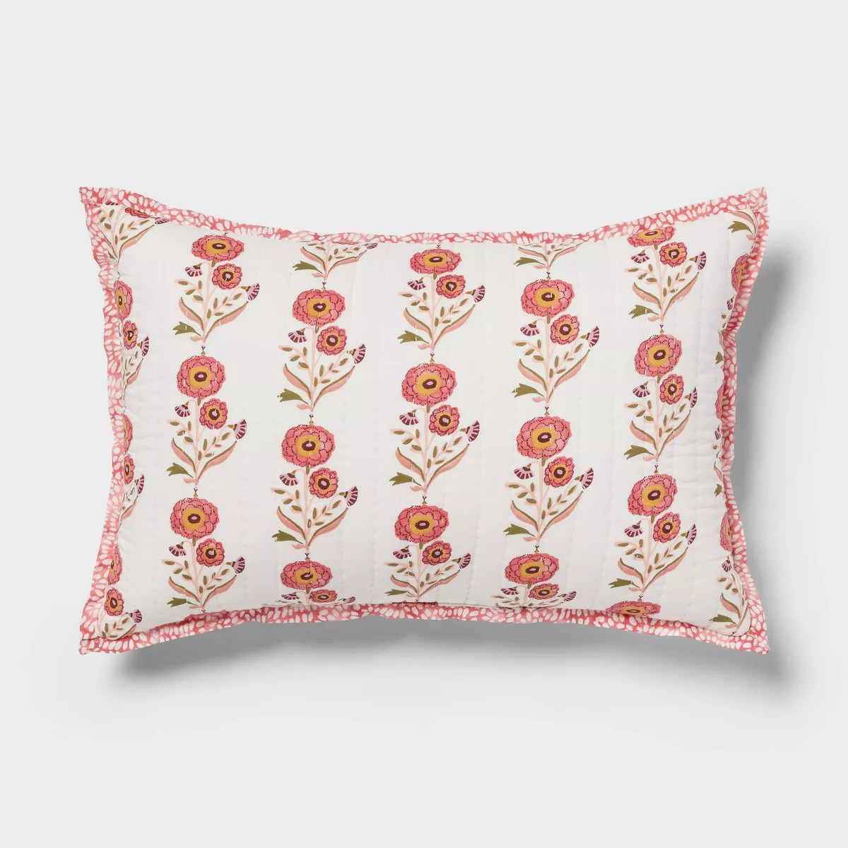 Boho Sunflower Dec Pillow Oblong Ivory/Melon Pink/Gold/Green - Threshold™ | Target