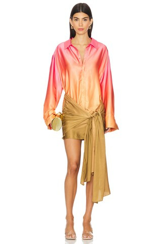 Bardot x REVOLVE Malira Ombre Shirt Dress in Sunset Ombre from Revolve.com | Revolve Clothing (Global)