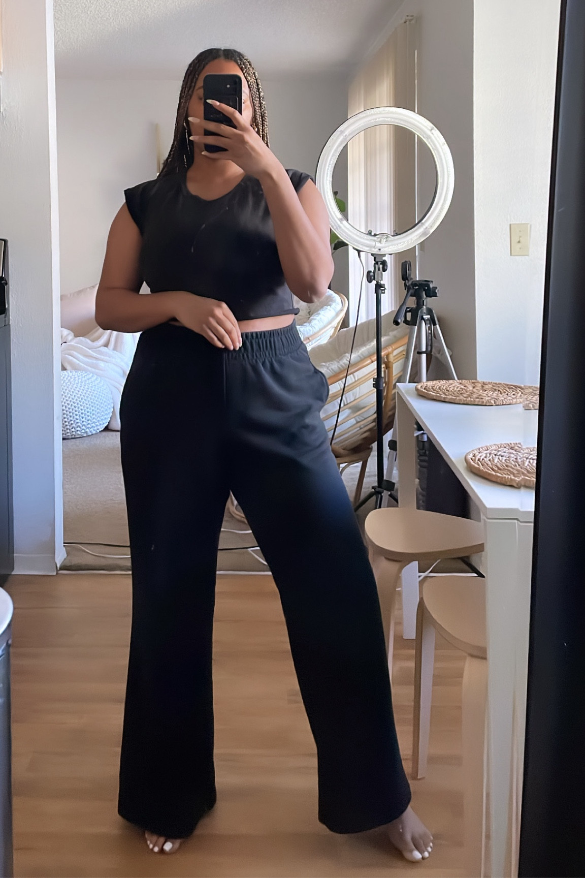 wide leg sweatpants, black, wide leg, cozy, comfortable, sweats, streetwearr

#LTKfindsunder50 #LTKSeasonal #LTKfindsunder100