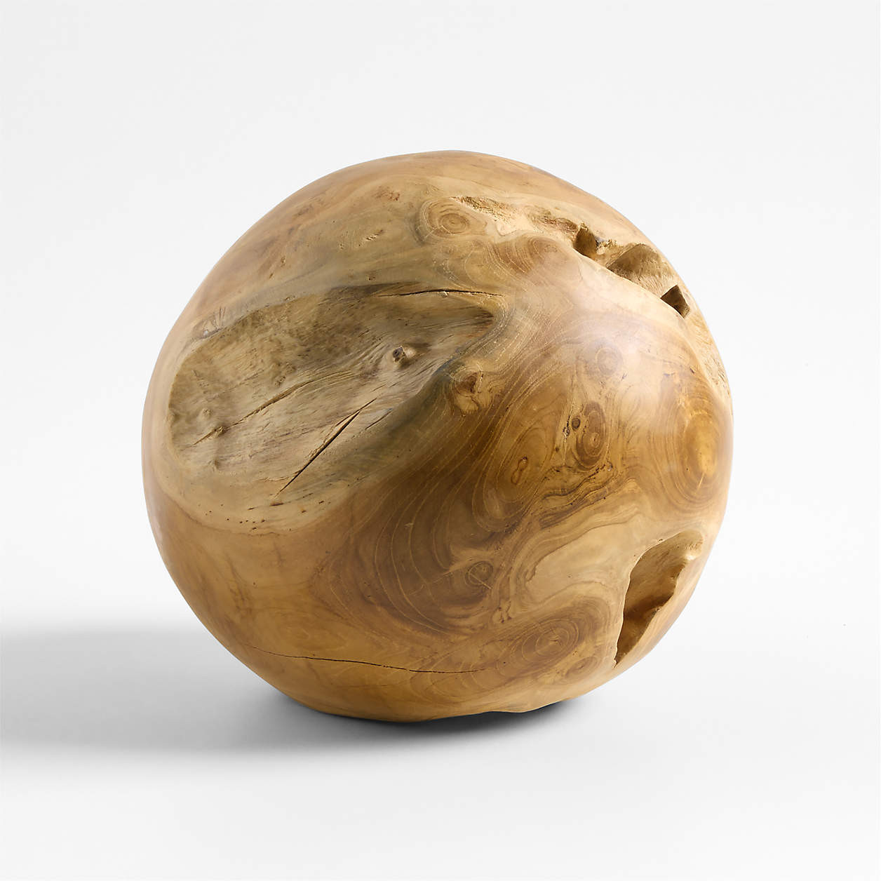 Small Wooden Decorative Sphere Sculpture + Reviews | Crate & Barrel | Crate & Barrel
