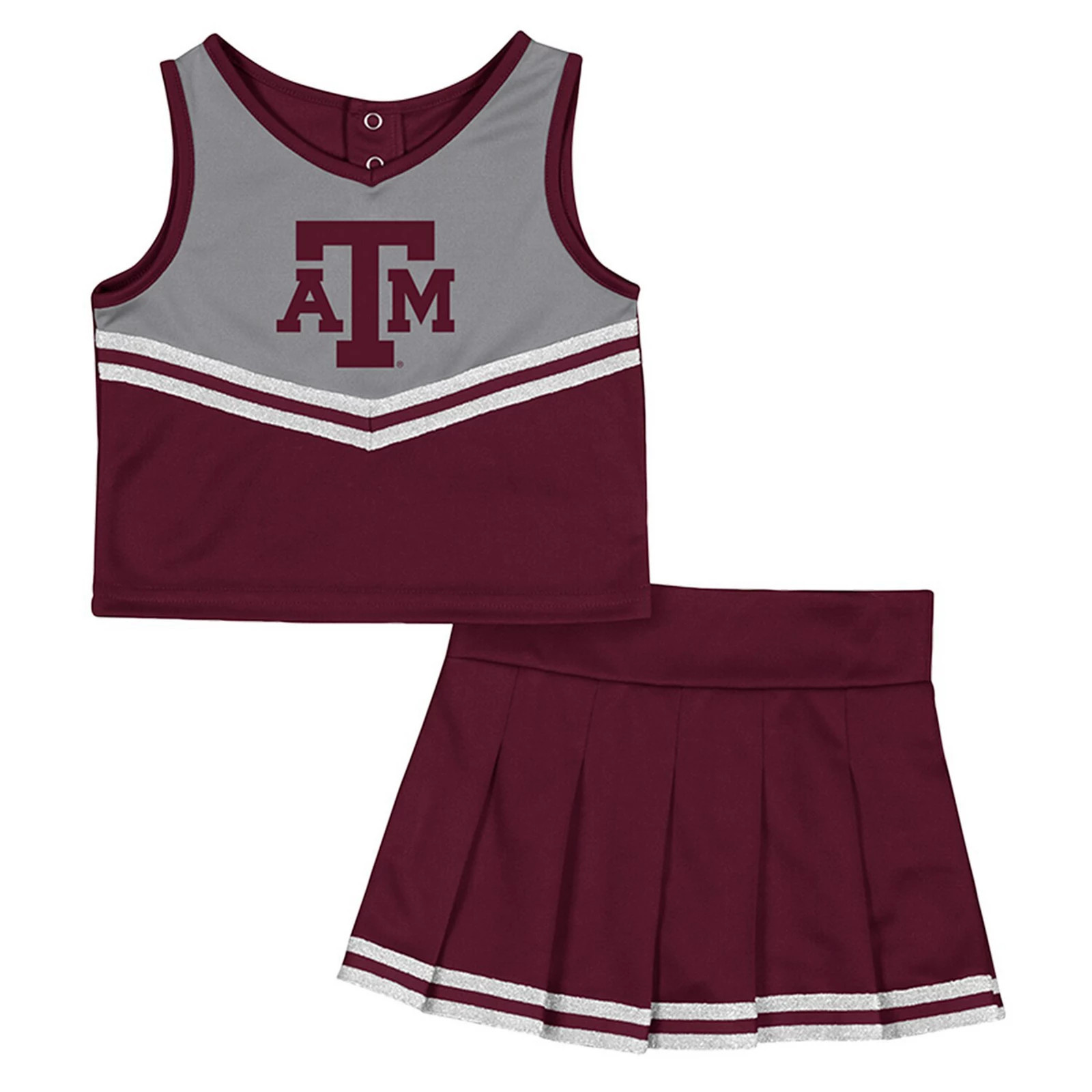 Girls Toddler Colosseum Maroon Texas A&M Aggies Time For Recess Cheer Top & Skirt Set, Toddler Girl's, Size: 4T, Red | Kohl's