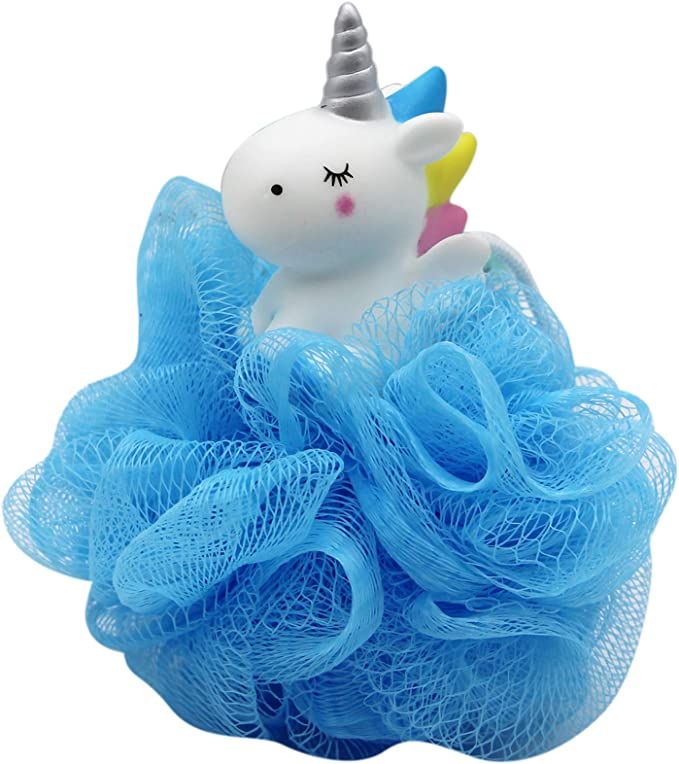 Caviotess Unicorn Bath Mesh Shower Ball Pouf Loofahs Exfoliating Bath Sponge Body Cleaner for Chi... | Amazon (US)