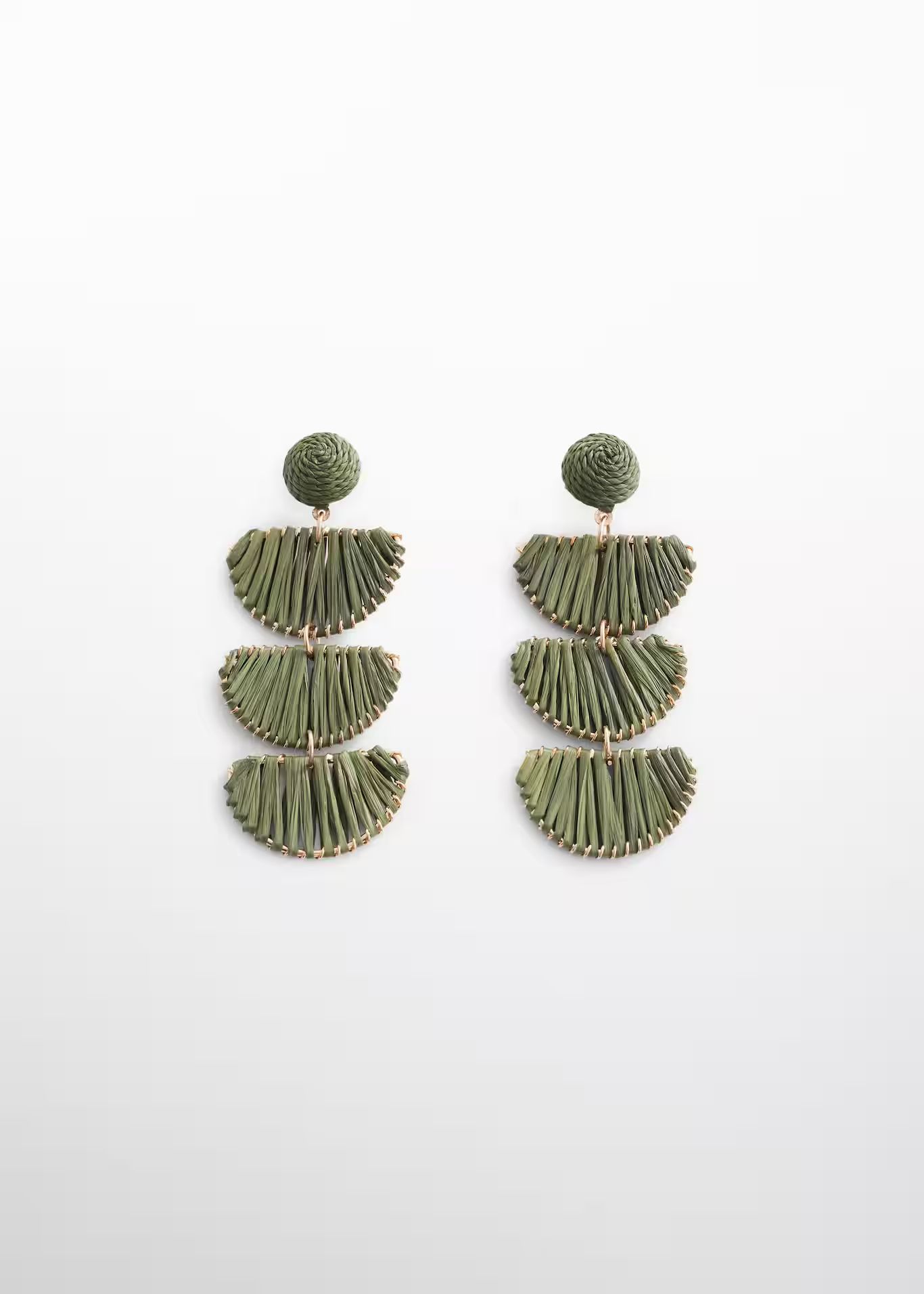 Long raffia earrings | MANGO (US)