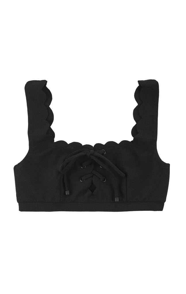 Palm Springs Tie Top in Black | Marysia Swim