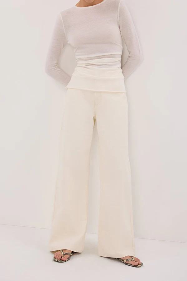 REAGAN 2.0 CREAM SLOUCHY JEAN | DISSH