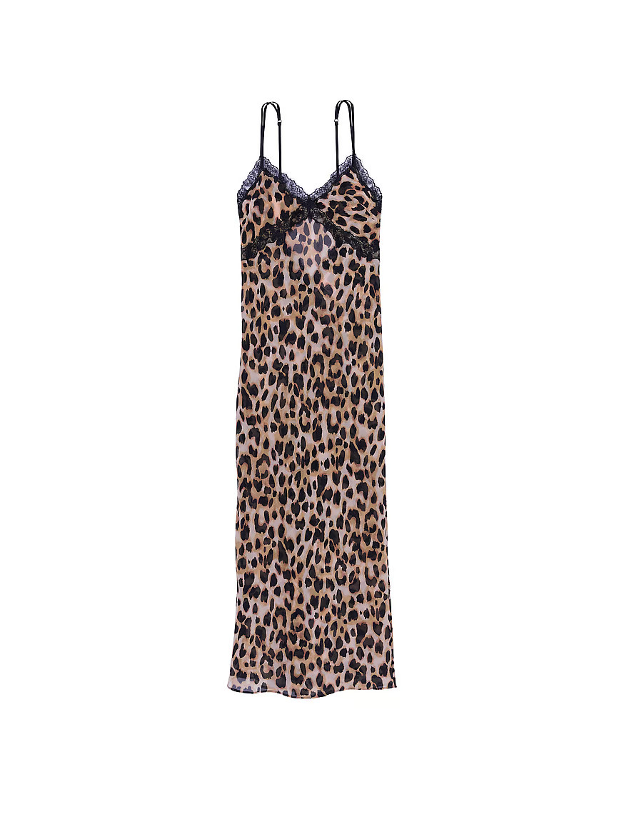 Leopard Chiffon Long Slip Dress | Victoria's Secret (US / CA )