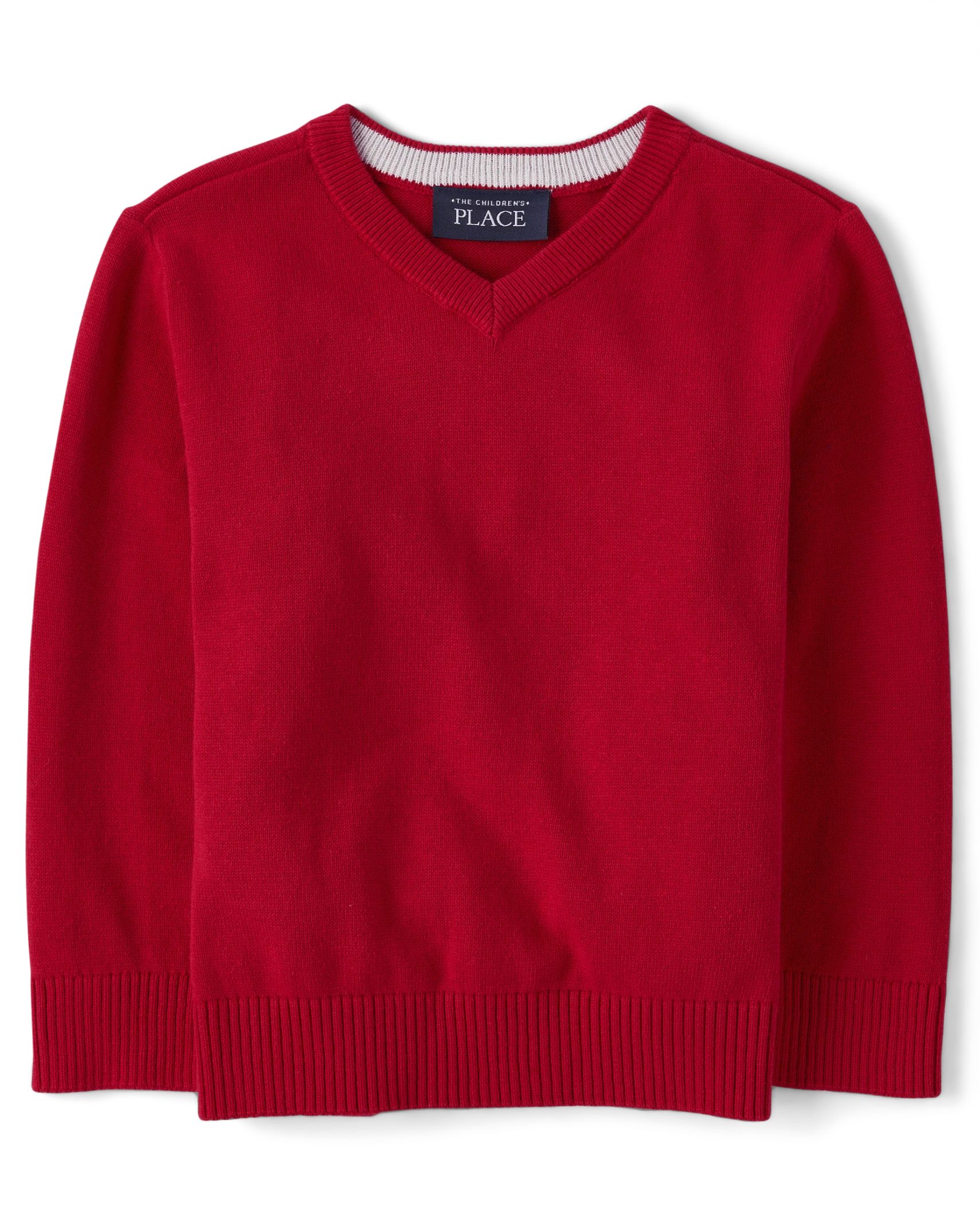 Baby And Toddler Boys V-Neck Sweater - classicred | The Children's Place