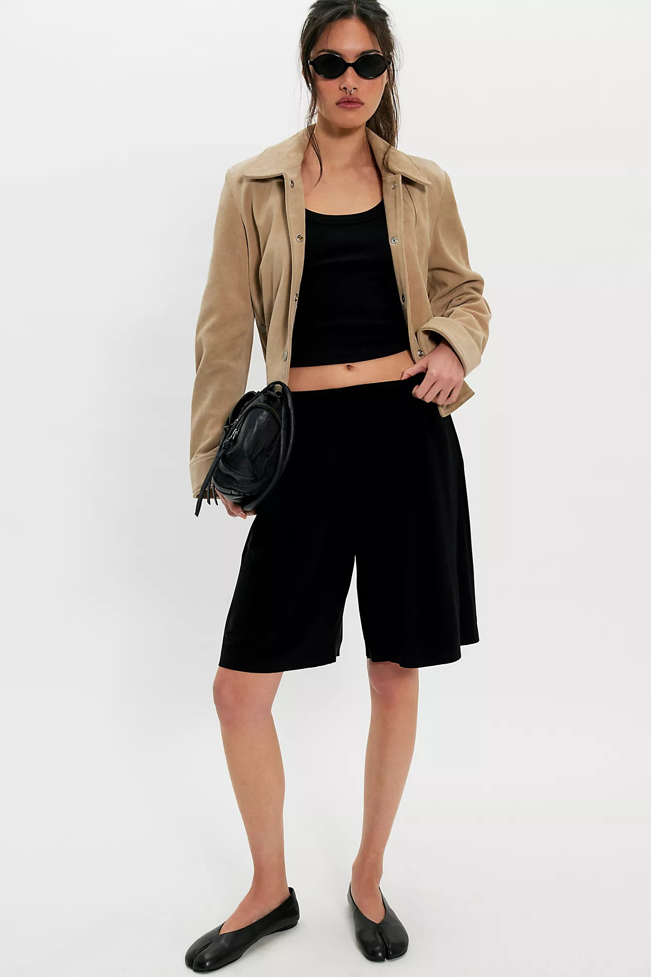 Norma Kamali Menswear Pleated Bermuda Shorts | Free People (Global - UK&FR Excluded)