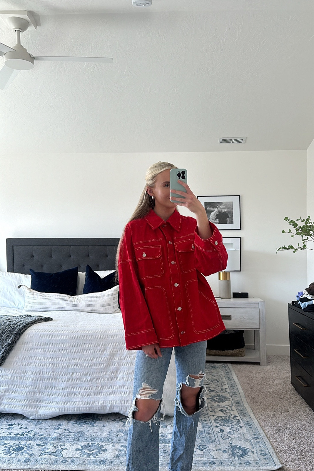 This red Jean jacket might be my new personality and I think I might need the matching skirt ❤️

#LTKstyletip