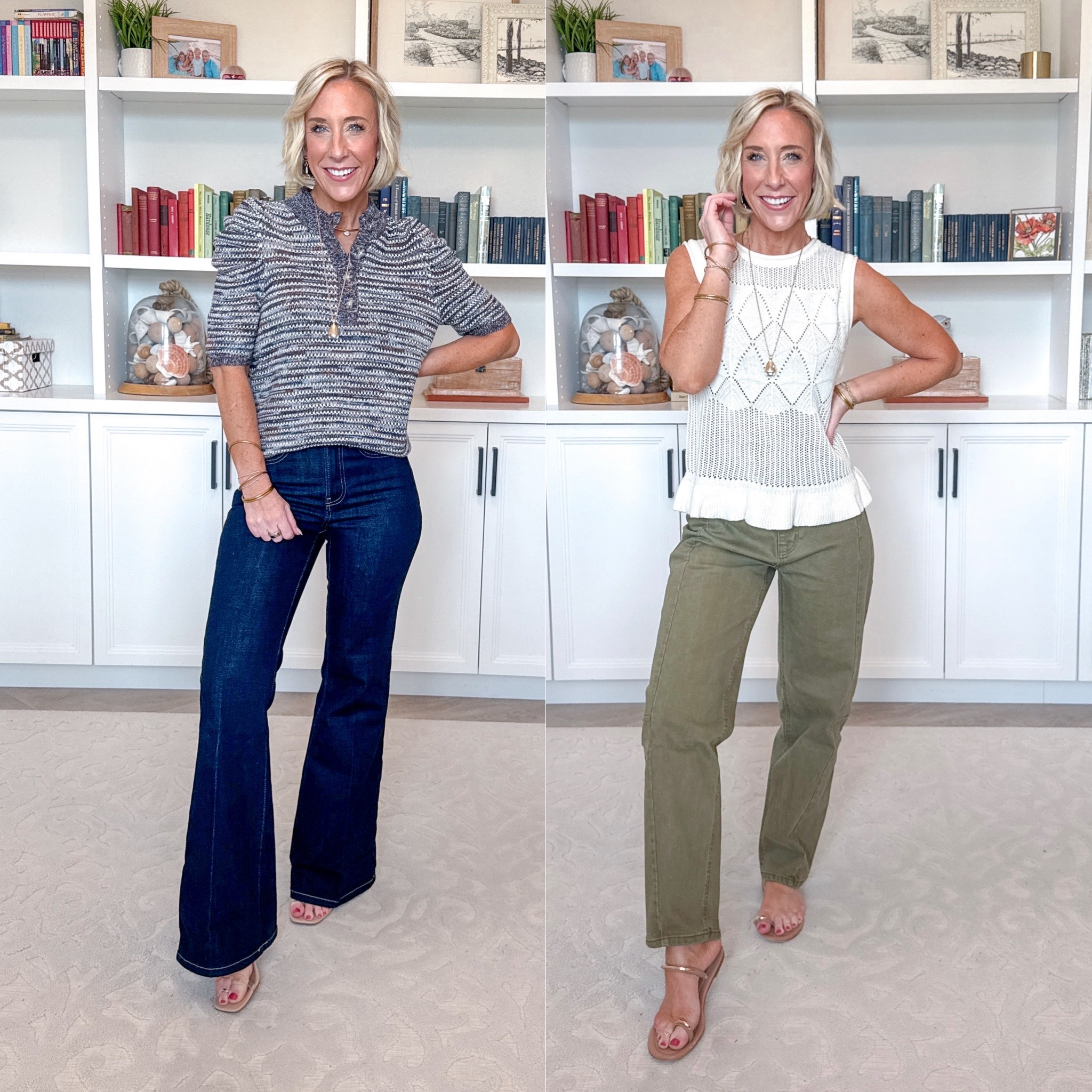 Walmart - tops and denim - under $30 * High Rise Flare Jeans - size 0 (tight). $26.98. 2 washes. * Henley Sweater w/ Puff Sleeves - size XS. $19.98. 3 colors. High Rise Barrel Jeans - size 0. $24.98. 4 colors. Peplum Tank Sweater - size XS. $14.98. 3 colors. 

#LTKOver40#LTKSeasonal#LTKPetite