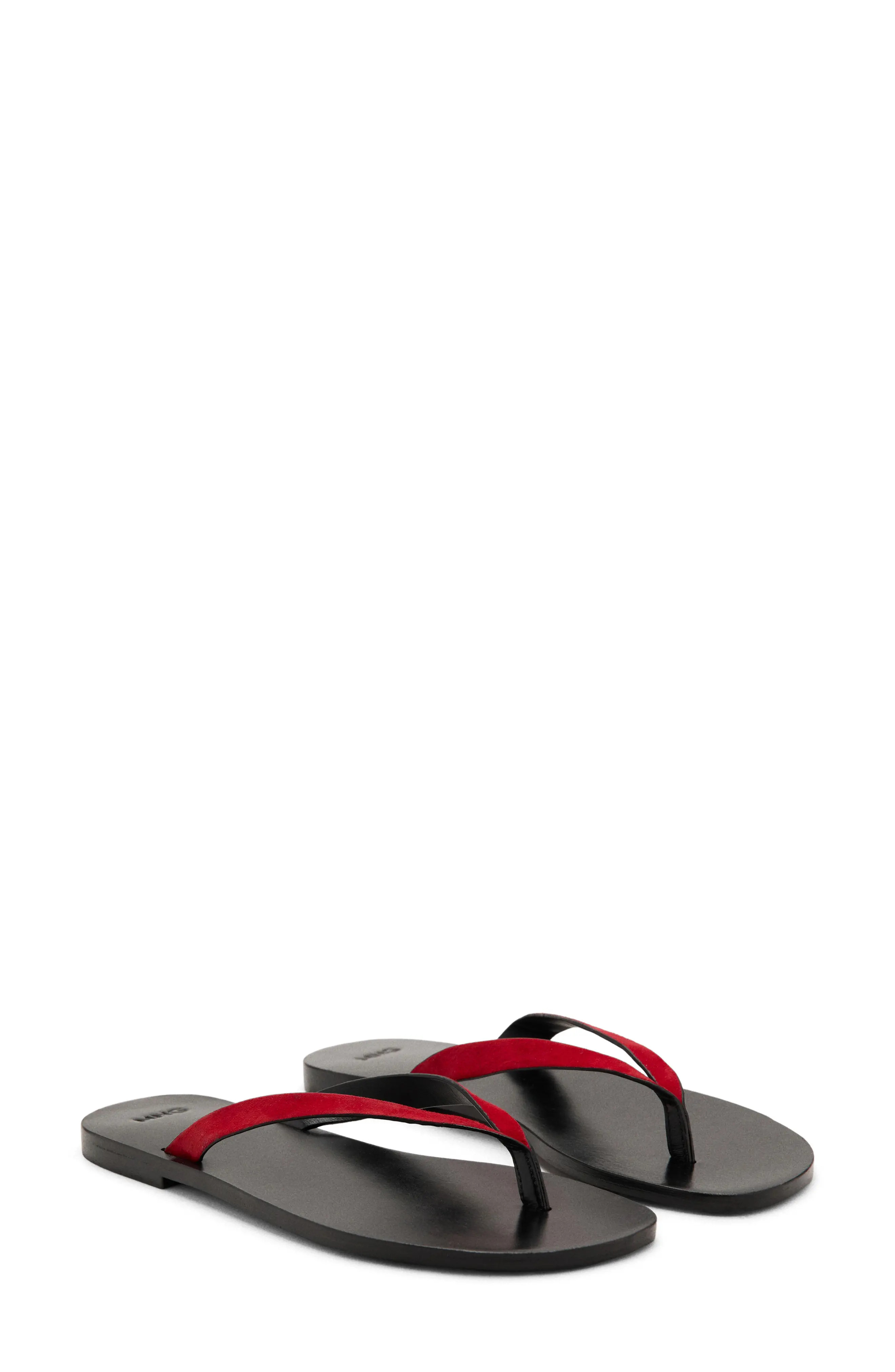 MANGO Wave Round Toe Thong Sandal (Women) | Nordstrom | Nordstrom