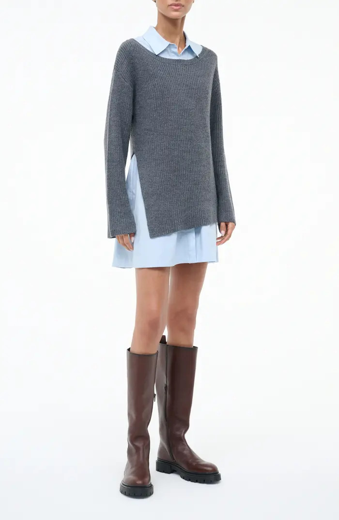 Dane Layered Long Sleeve Mixed Media Dress | Nordstrom