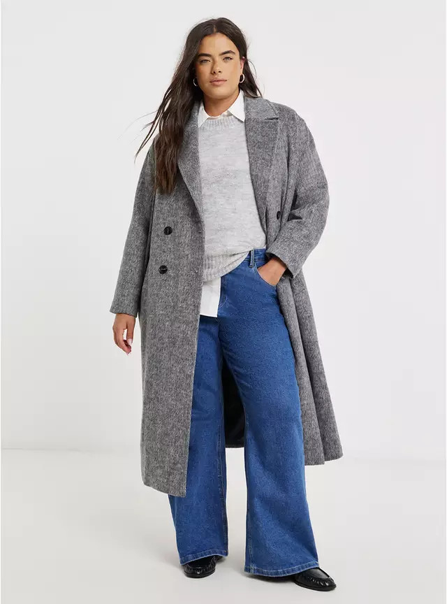 SIMPLY BE Midaxi Brushed Faux Wool Coat 16 | Tu Clothing