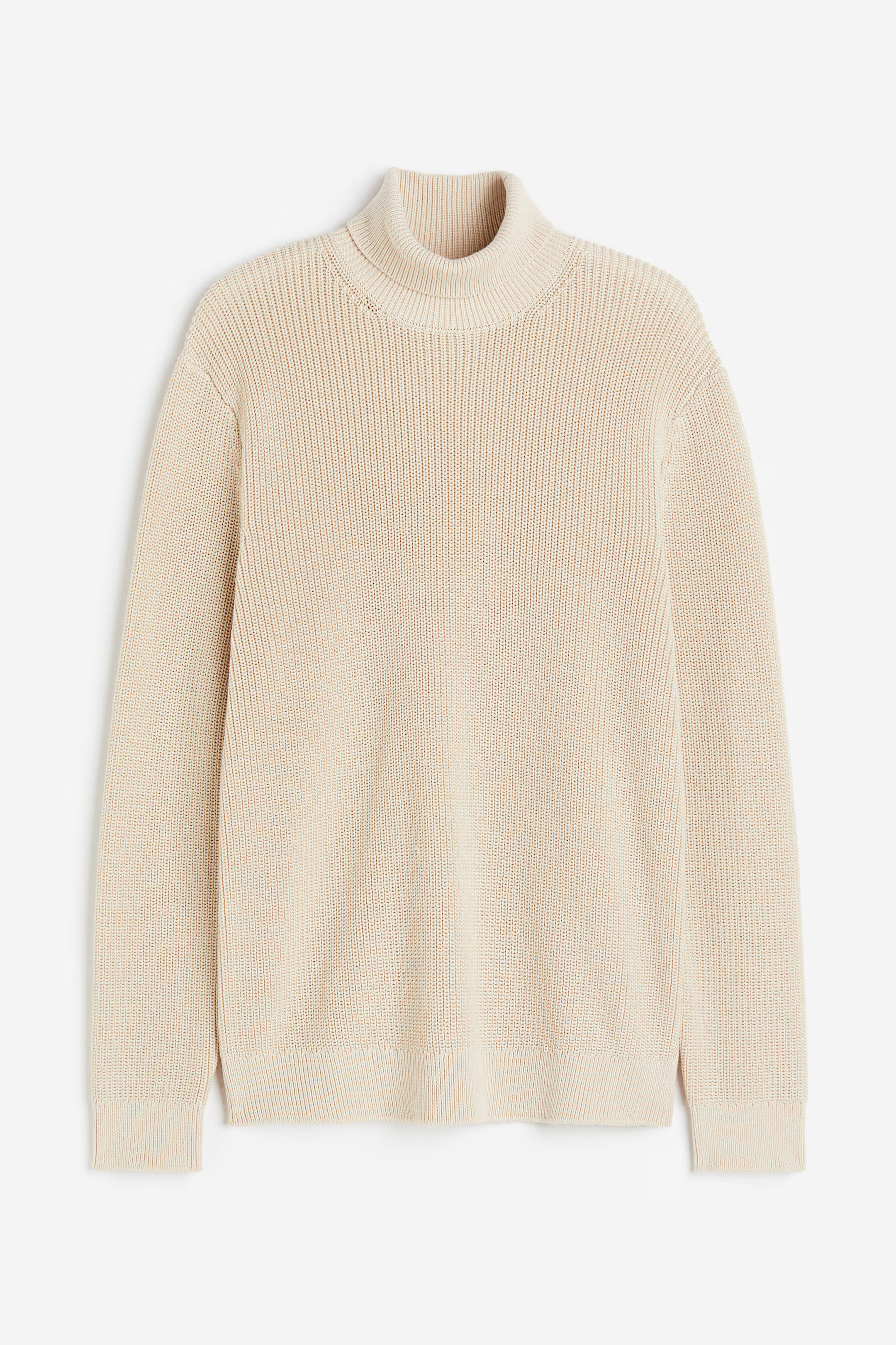 Regular Fit Polo-neck jumper - Light beige - Men | H&M GB | H&M (UK, MY, IN, SG, PH, TW, HK)