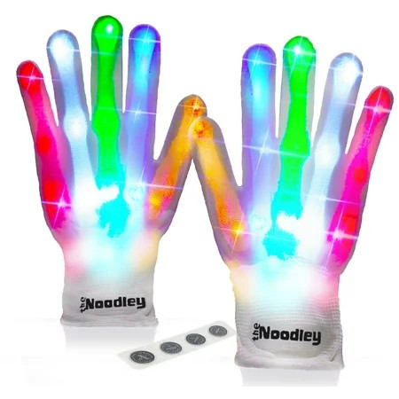 The Noodley LED Gloves for Kids Light Up Skeleton Gloves Cool Toys for Boys and Teens | Walmart (US)