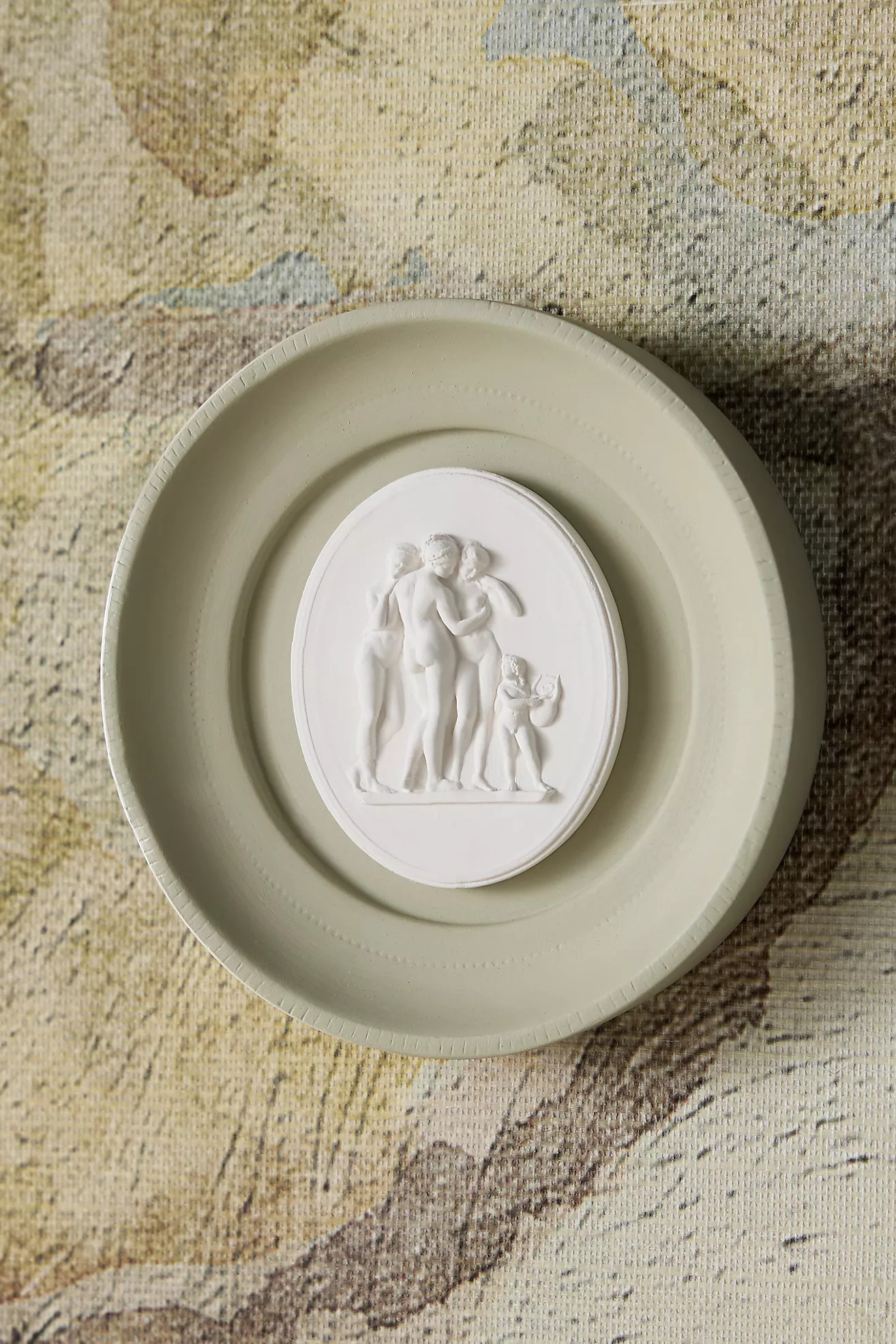 STATUETTE Sage Plaster Framed Intaglio Gallery Wall Charm | Anthropologie (US)