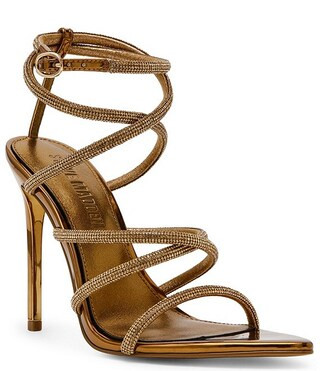 Struts-R Metallic Rhinestone Strappy Dress Sandals | Dillard's