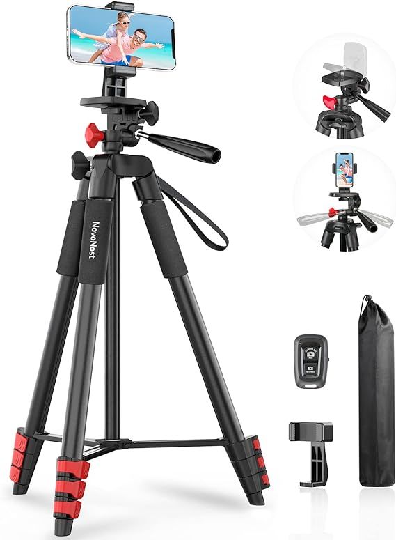 65” Phone Tripod - Tripod for iPhone with Remote Shutter & Phone Holder for Live Streaming & Vi... | Amazon (US)