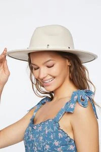 Knotted Faux Leather-Trim Fedora | Forever 21 (US)