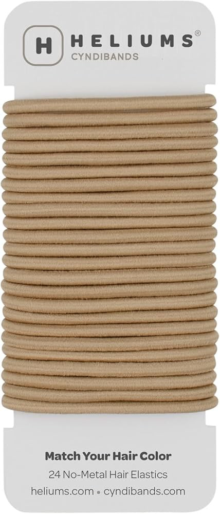 Elastic Hair Ties - Sandy Blonde - 24 Count, 4mm x 1.75 Inch Diameter Ponytail Holders | Amazon (US)
