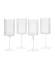 Set Of 4 Luster Fluted Wine Glasses | Kitchen & Dining Room | Marshalls | Marshalls