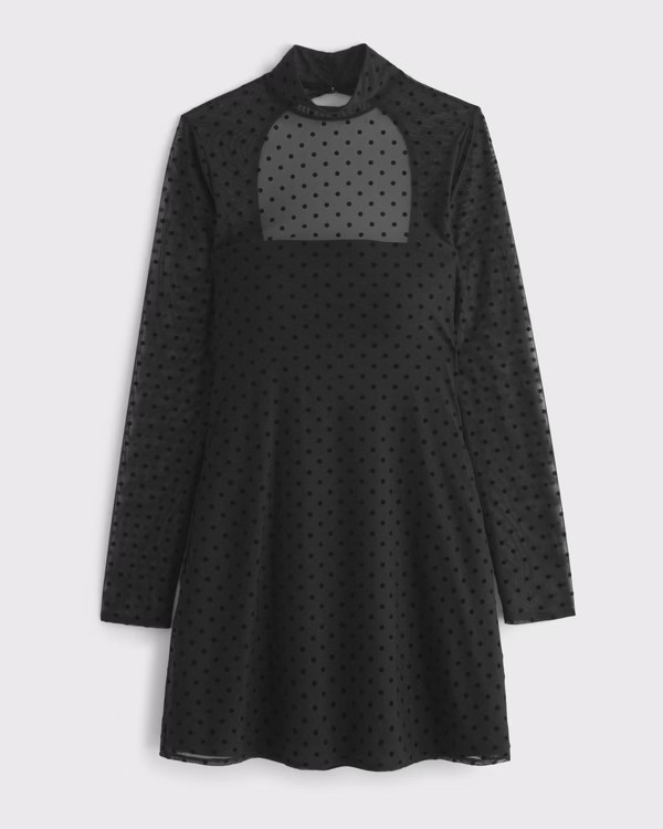 Women's Bra-Free Open-Back Mockneck Mini Dress | Women's Dresses & Jumpsuits | Abercrombie.com | Abercrombie & Fitch (US)