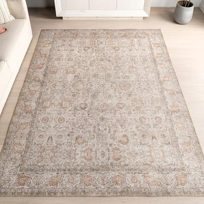 nuLOOM Hillstone Collection 10' x 13' Area Rug, Traditional Vintage Distressed Medallion, Thick a... | Amazon (US)