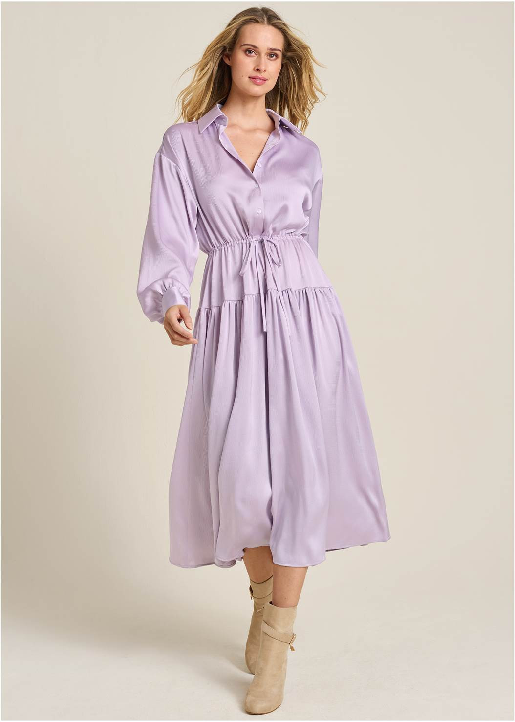 Long Sleeve Shirt Dress | VENUS