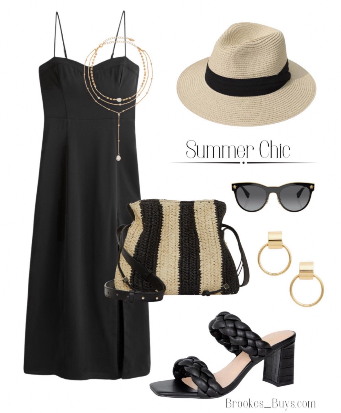 This black midi dress can be worn casual or dressed up. I love this straw bag and hat. Add your favorite sandal. 

#LTKFindsUnder100 #LTKTravel #LTKParties