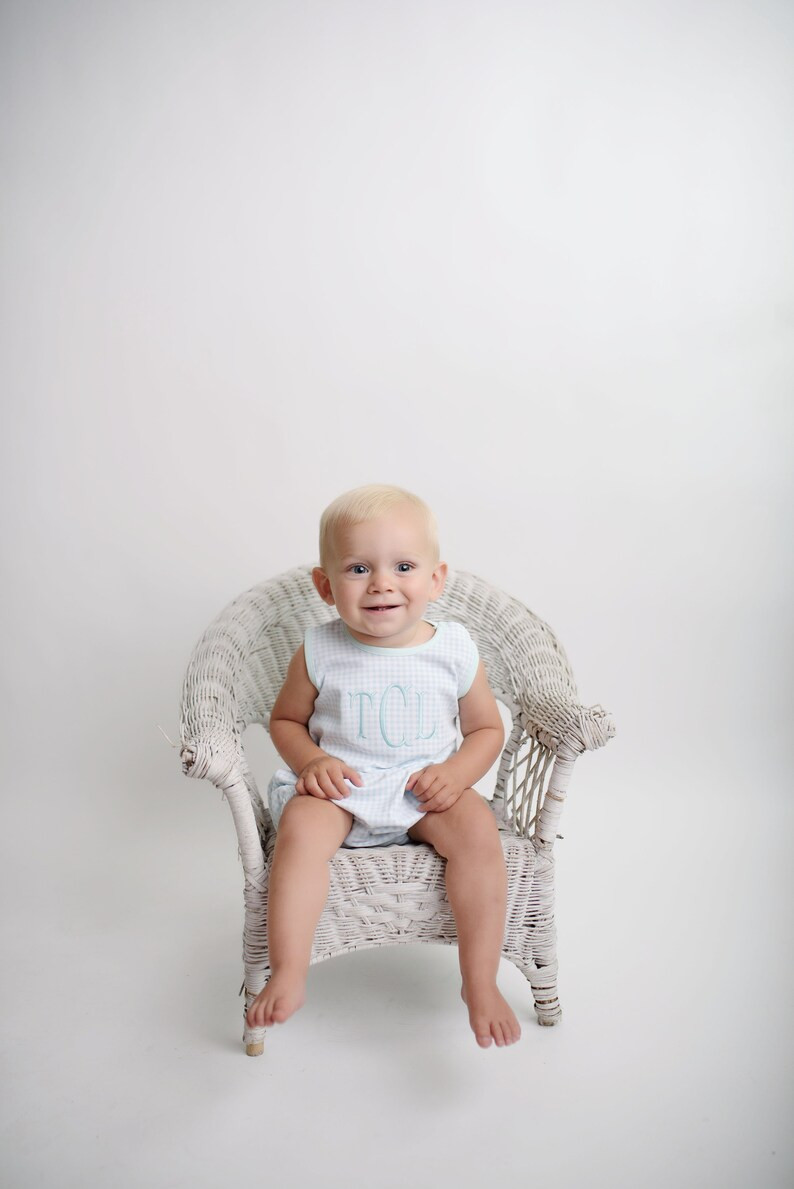Monogrammed Bubble, Boys Bubble, Summer Outfit, Boys Birthday Present, Sk Creations, Pima Cotton,... | Etsy (US)