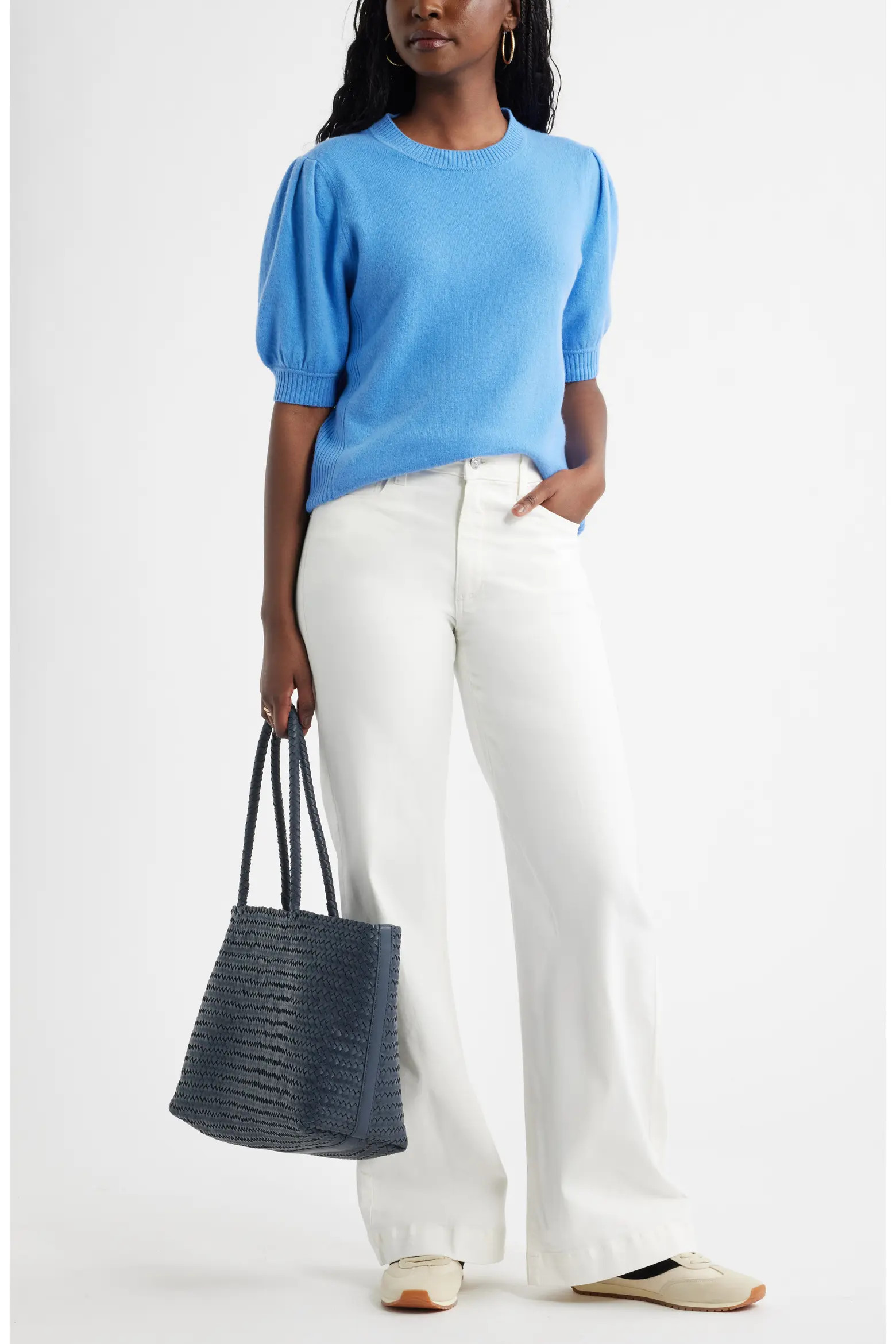 Puff Sleeve Wool & Cashmere Sweater (Women) | Nordstrom | Nordstrom