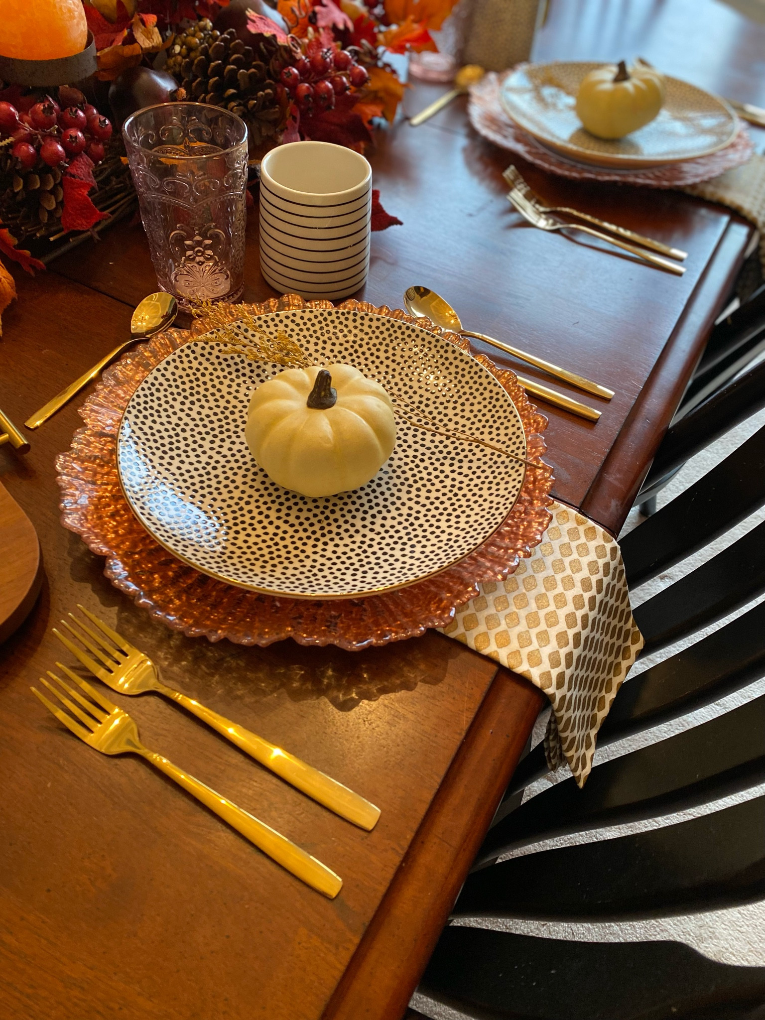Fall Dining Table. 🍁🍂 Get gorgeous pieces perfect for entertaining. Love our spotted dinnerware & fall candles! 

#thymeandtable #thyme&table
#falldecor #falldecorations #flatware #diningtable #pumpkin #homedecor #home #fall #walmart #dinnerware #whitepumpkins #candleholder #walmartfinds #betterhomes #betterhomesandgardens #betterhomes&gardens #fallwedding #pioneerwoman #fallcenterpiece #pumpkinspice #pumpkinspicelatte

#LTKU #LTKHalloween #LTKunder50 #LTKSeasonal #LTKunder100 #LTKstyletip #LTKhome #LTKfamily #LTKsalealert #LTKwedding