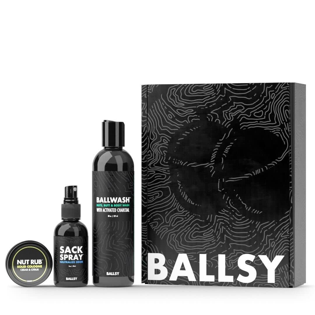 Ballsy Sack Pack, Men's Fresh Kit, Includes Body Wash, Deodorizing Spray and Cologne Rub, Men's B... | Amazon (US)