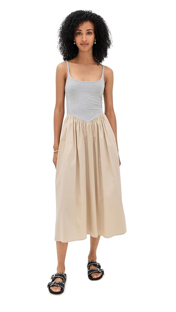 LE BOP Women's Alix Mixed Fabric Tank Dress | Amazon (US)