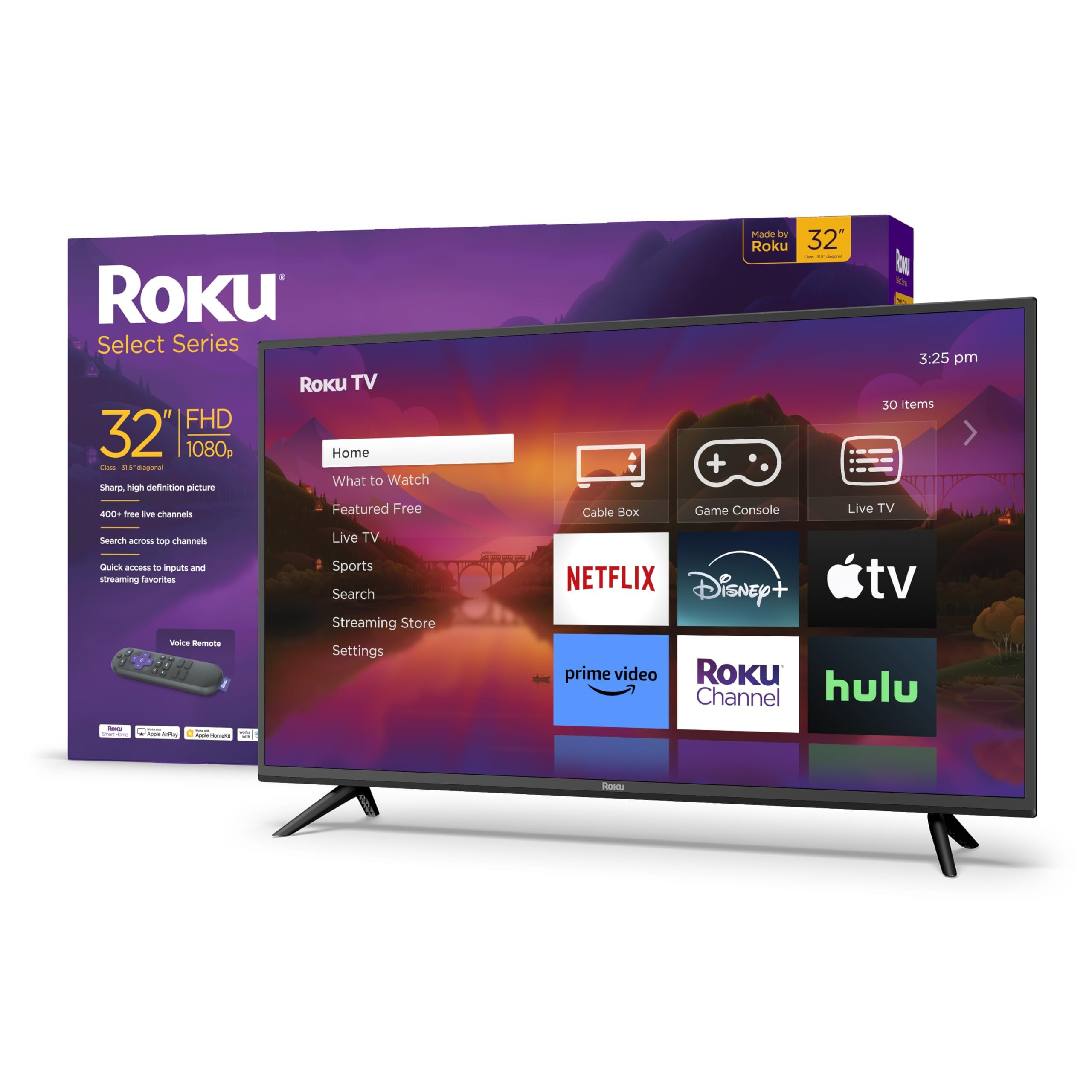 Roku Smart TV – 32-Inch Select Series 1080p Full HD RokuTV with Roku Voice Remote, Bright Pictu... | Amazon (US)