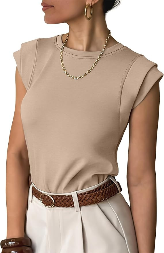 ANRABESS Business Casual Tops for Womens Cap Sleeve Summer Dressy Shirts 2026 Trendy Work Office ... | Amazon (US)