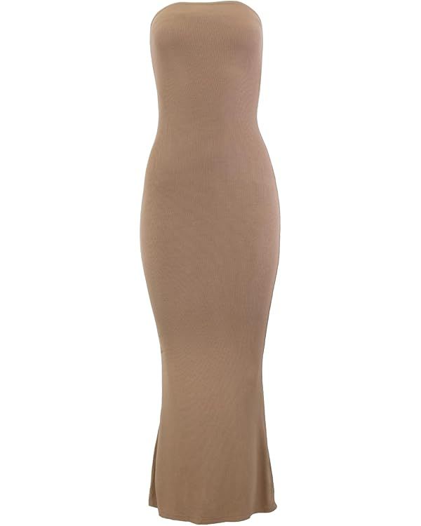 Almere Body Shaping Basic Strapless Maxi Dress | Amazon (US)