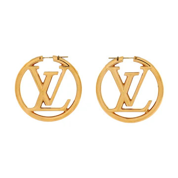 Louise Hoop Earrings Metal GM | Rebag