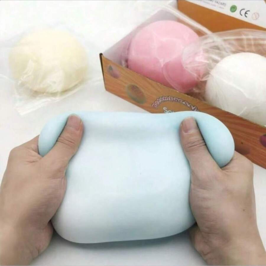 1pc 10cm Extra Large Fluffy Slime Ball, Jumbo Stress Relief Squeezy Toy, Slow Rebound Sensory Fid... | SHEIN