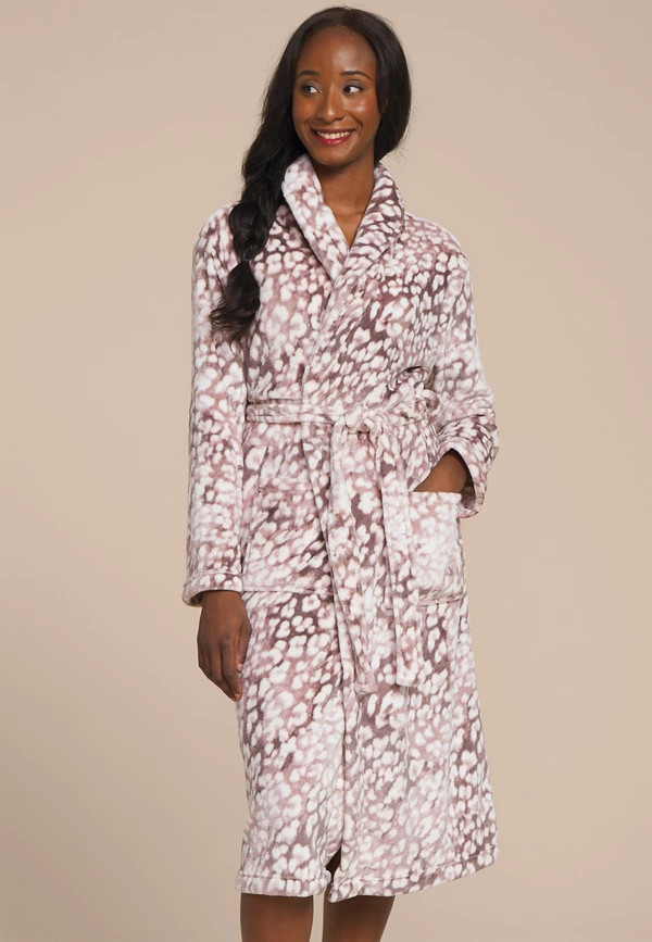 Animal Plush Long Robe | Maurices